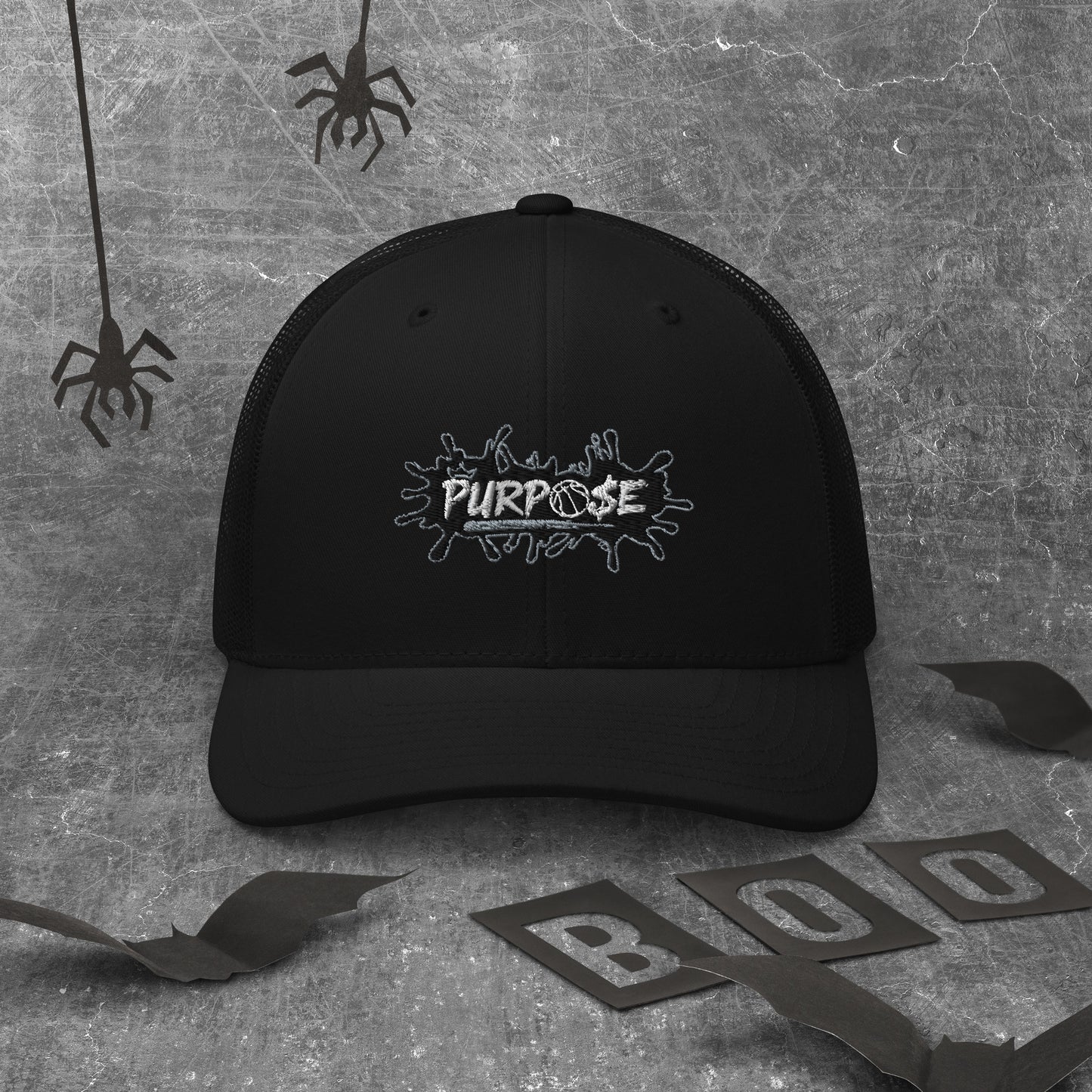 the las vegas-themed " purpose " trucker cap ( black )