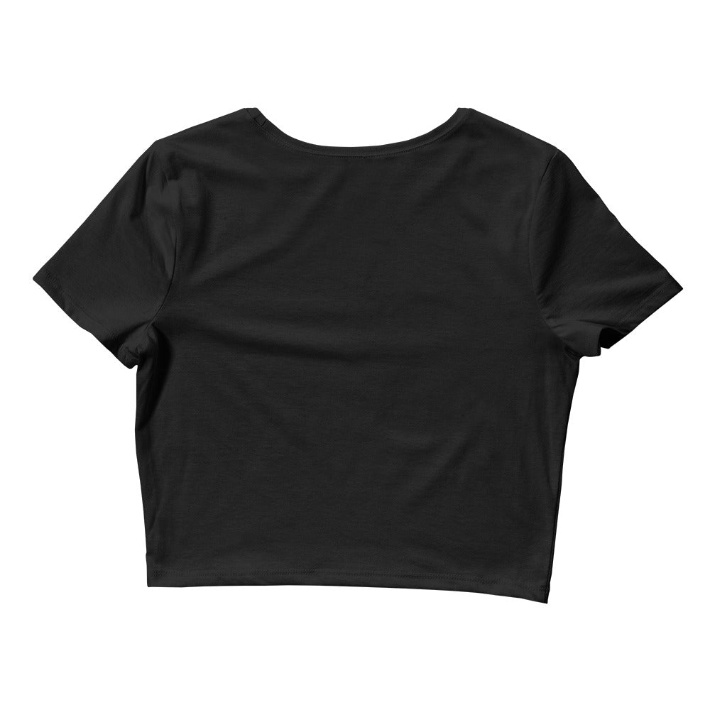 the las vegas-themed " purpose " women's crop tee ( black )