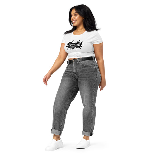 the las vegas-themed " purpose " crop top tee ( white )